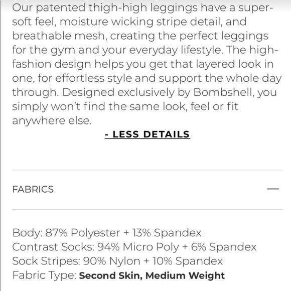 Bombshell Sportswear Leggings - Picture 2 of 5